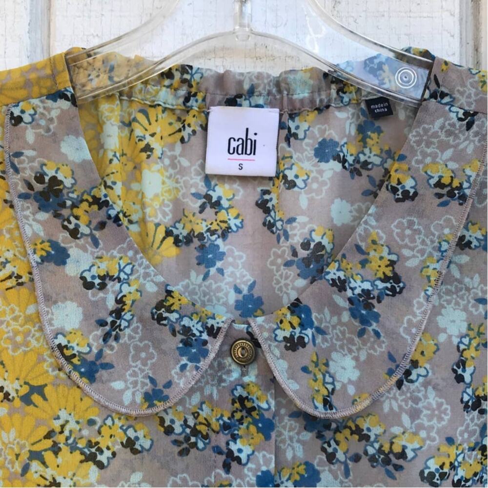 Cabi 50/50 Sheer Button Up Blouse - image 3